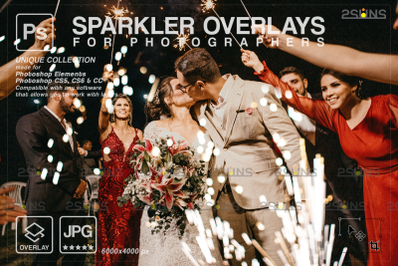 Wedding sparkler overlays &amp; Photoshop overlay: Wedding overlay
