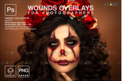 Blood overlay &amp; Halloween overlay, Photoshop overlay