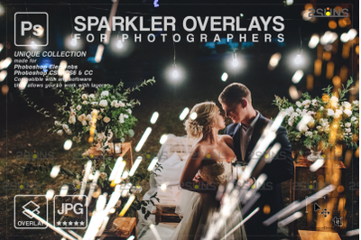 Sparkler overlay &amp; Photoshop overlay: Christmas overlay