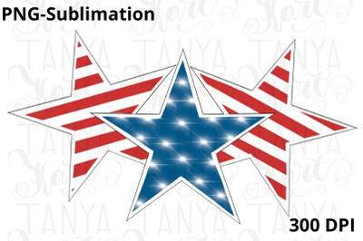 American Stars Sublimation Png