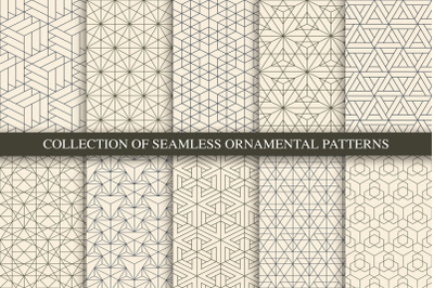 Oriental geometric ornament patterns