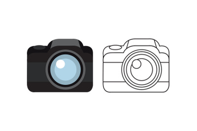 Camping camera Fill Outline Icon