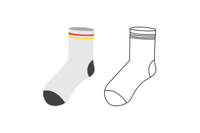 Camping Socks Fill Outline Icon