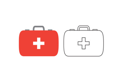 Camping First Aid Kit Box  Fill Outline Icon