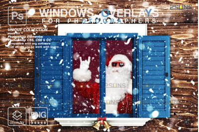 Christmas window overlay &amp; Christmas overlay
