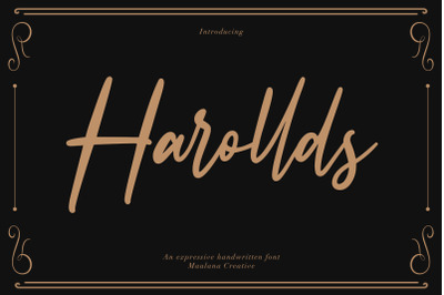 Harollds Expressive Handwritten Font