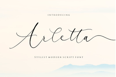 Arletta Stylist Modern Script Font
