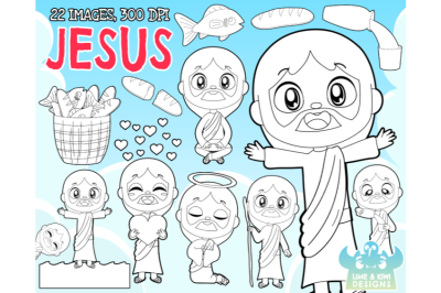 Jesus Digital Stamps - Lime and Kiwi Designs