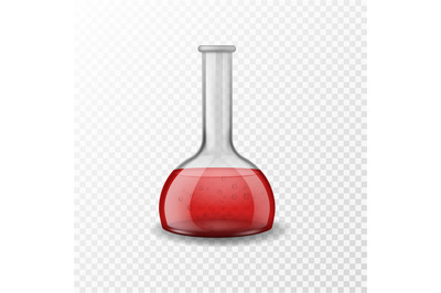 Chemical equipment glassware with color lab reagent. Medical pharmacy