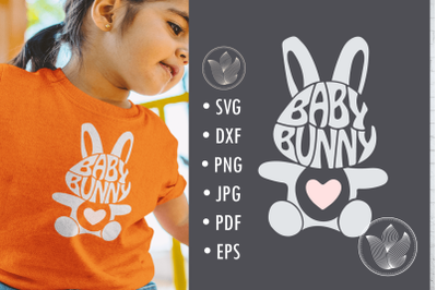 Baby bunny svg cut file&2C; bunny rabbit &amp;nbsp;shape&2C; lettering design