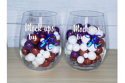 Valentines Day Stemless Glasses Mockups