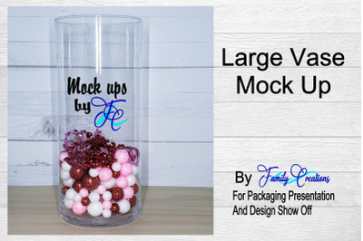 Large Valentines Vase Mockup