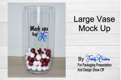 Large Valentines Day Vase Mock Up