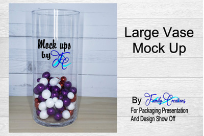 Large Valentines Day Vase Mock Up