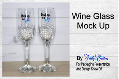 Pearl Wine Glasses Mock Ups