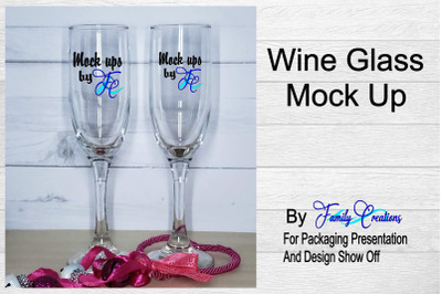 Red Heart Wine Glasses Mock Ups