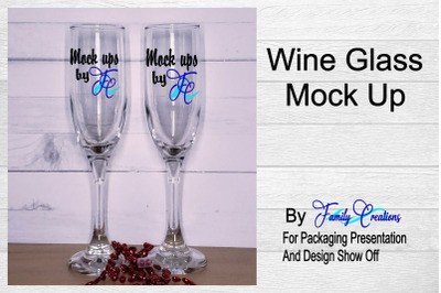 Valentines Day Wine Glasses Mock Up