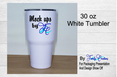 White Tumbler Mock Up