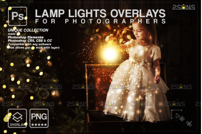 Photoshop overlay,Dust photoshop layers, Lamp lights