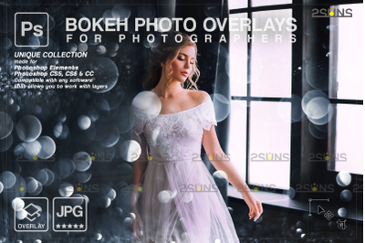 Bokeh light photo overlays &amp; Photoshop overlay, Wedding sparkler overl