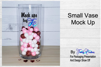 Small Valentines Day Vase Mock Up