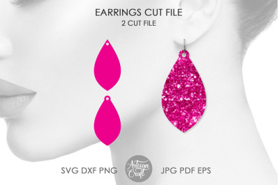 Faux leather earring SVG