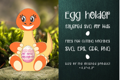 Diplodocus - Chocolate Egg Holder template SVG