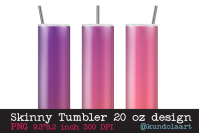 Skinny tumbler sublimation rainbow multicolor template 20oz