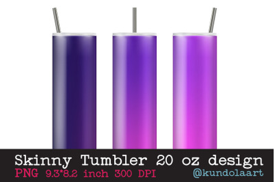 Skinny tumbler sublimation rainbow multicolor template 20oz