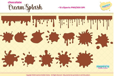 Chocolate Cream splash clipart