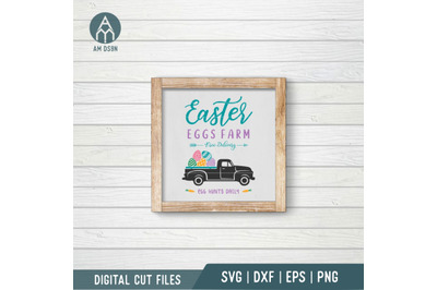 Easter Eggs Vintage Truck svg, Spring, Easter svg cut file