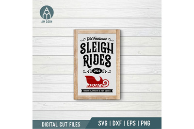 Sleigh Rides svg, Christmas svg cut file