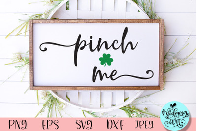 Pinch me wood sign svg, St. Patrick&#039;s day sign svg