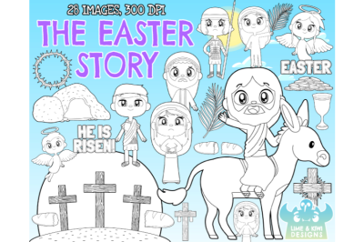 The Easter Story Digital Stamps - Lime and Kiwi Designs