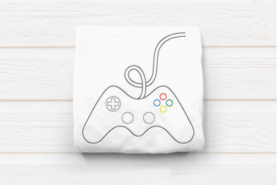 Linework Video Game Controller | Embroidery