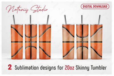 2 Basketball / Wooden court Patterns for 20oz SKINNY TUMBLER