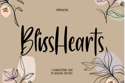 BlissHearts Handwriting Font