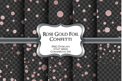 Rose Gold Foil Confetti Transparent PNG