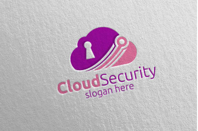 Digital Cloud Security Logo 6