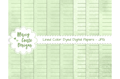 Lined Green Journal Pages US Letter Size