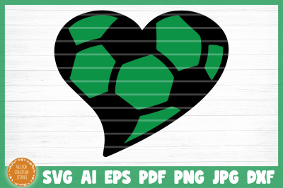 Soccer Heart SVG Cut File