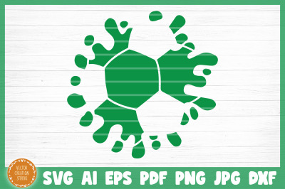 Splash Soccer SVG Cut File