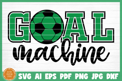 Goal Machine Soccer SVG Cut File