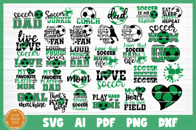 Soccer SVG Bundle Cut File