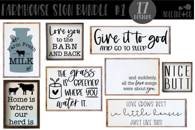 Farmhouse sign bundle #1, SVG, bundle