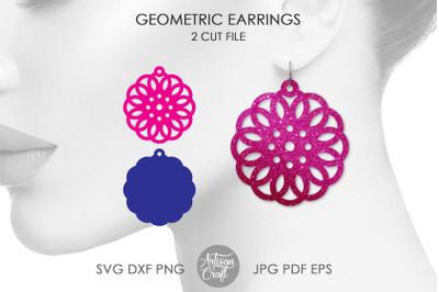 Geometric earrings, SVG