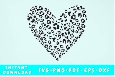 Leopard Heart SVG