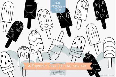 Popsicle Doodles | Hand Drawn Ice Cream | Frozen Treat
