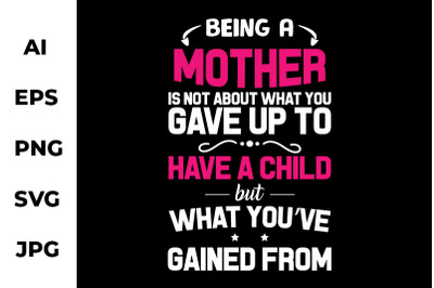 Being a Mother - Graphic Craft Design