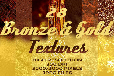 28 Bronze &amp; Gold Textures